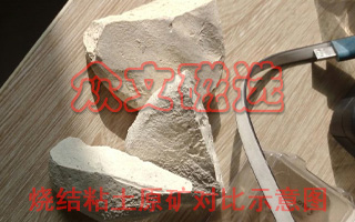 燒結(jié)粘土原礦磁選對比示意圖